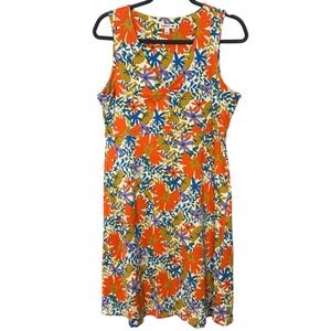 Toad&Co Rosemarie Sleeveless Dress Barley Floral Size Large